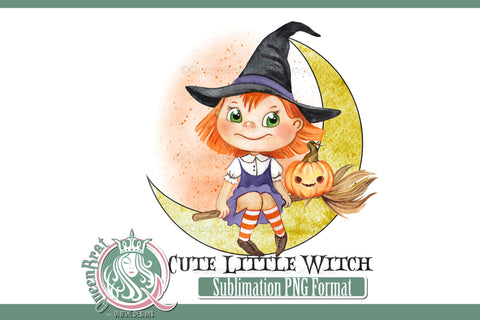 Cute Little Witch Sublimation Sublimation QueenBrat Digital Designs 