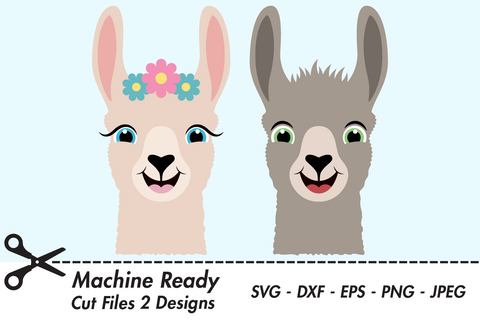Cute Llama Faces | Farm SVG SVG Captain Creative 