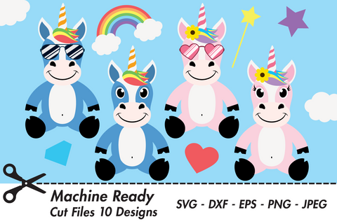 Cute Magical Unicorn Bundle | Magical SVG SVG Captain Creative 
