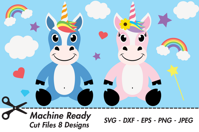 Cute Magical Unicorns | Magical SVG SVG Captain Creative 