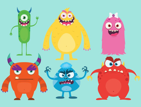 Cute Monster Party Designs Bundle | Monster SVG SVG Captain Creative 