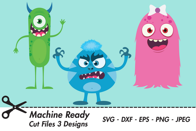 Cute Monster Party Designs | Monster SVG SVG Captain Creative 
