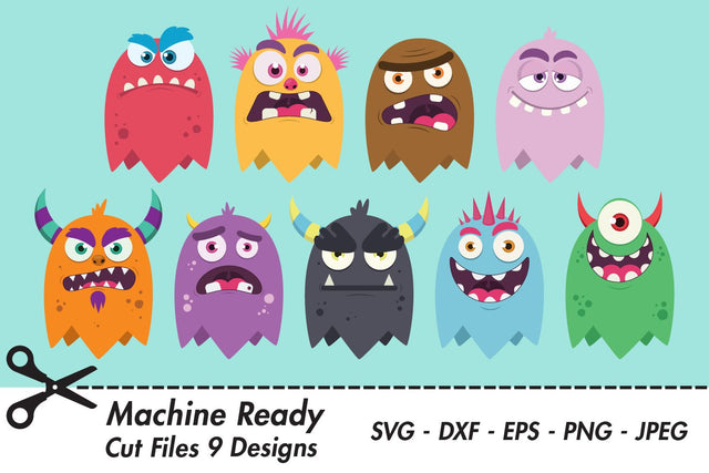 Cute Monster Party Designs | Monster SVG SVG Captain Creative 