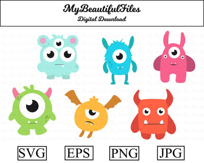 cute monsters SVG MyBeautifulFiles 