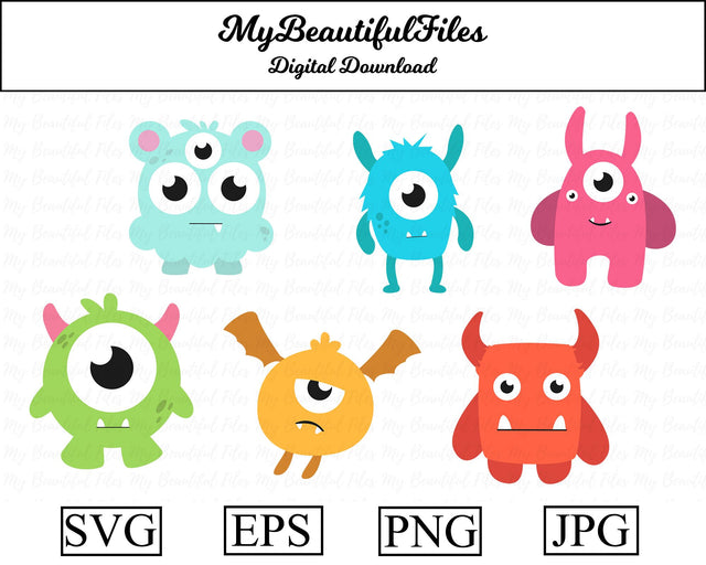cute monsters SVG MyBeautifulFiles 