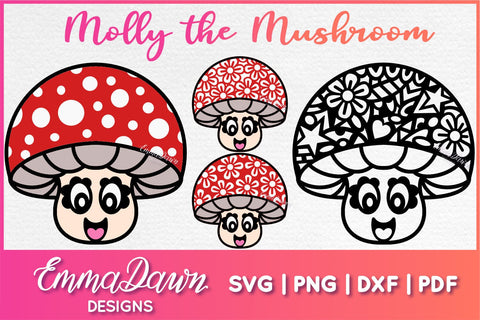 Cute Mushroom SVG SVG Emma Dawn Designs 