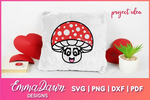 Cute Mushroom SVG SVG Emma Dawn Designs 