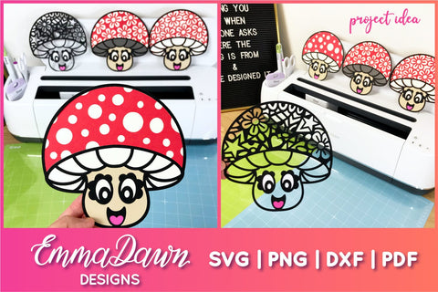 Cute Mushroom SVG SVG Emma Dawn Designs 