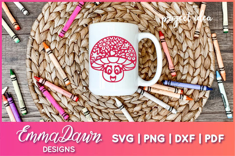 Cute Mushroom SVG SVG Emma Dawn Designs 