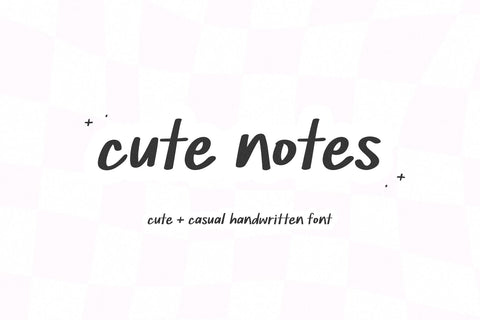 Cute Notes - Cute Handwritten Font Font KA Designs 