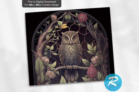 Cute Owl dark bag 20 oz / 30 oz Tumbler PNG Sublimation Regulrcrative 