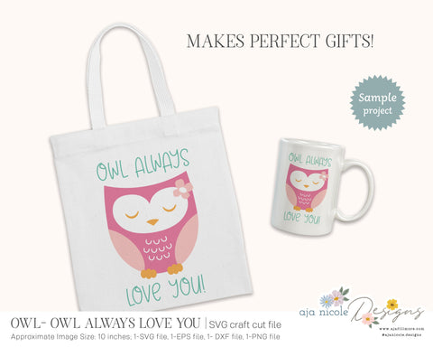 Cute Owl SVG SVG Aja Nicole Designs 