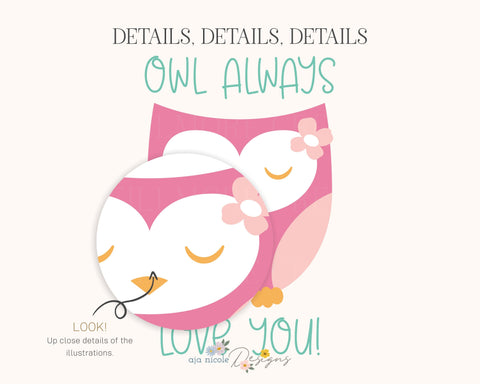 Cute Owl SVG SVG Aja Nicole Designs 