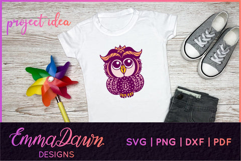 Cute Owl SVG SVG Emma Dawn Designs 
