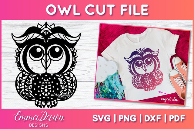 Cute Owl SVG SVG Emma Dawn Designs 