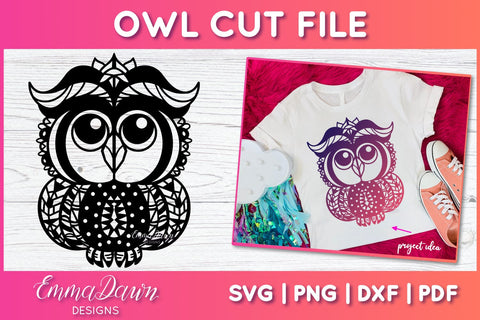 Cute Owl SVG SVG Emma Dawn Designs 