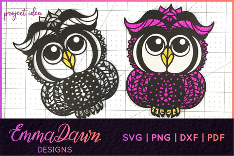 Cute Owl SVG SVG Emma Dawn Designs 