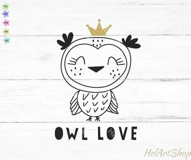 Cute Owl SVG, Woodland Owl SVG SVG _HelArtShop_ 
