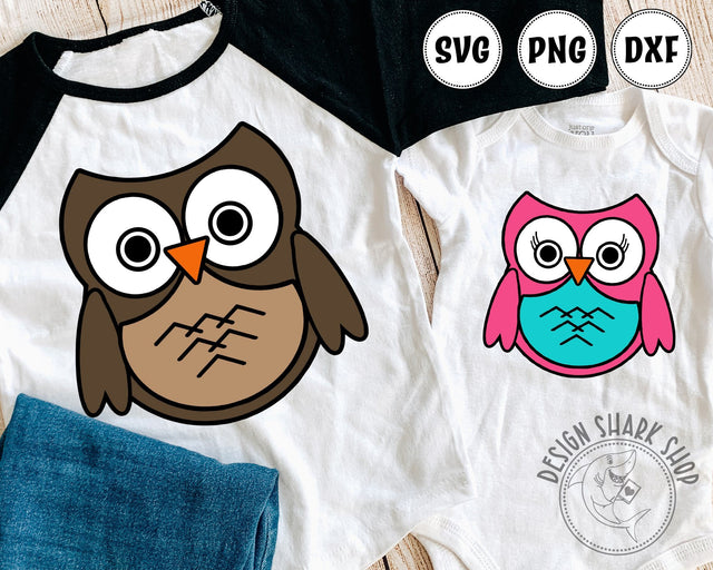 Cute Owls SVG Design Shark 