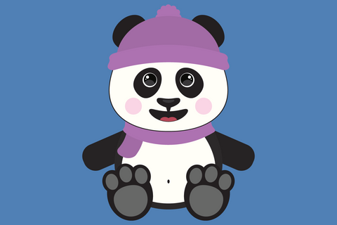 Cute Panda Bears With Snowflakes | Woodland Winter SVG SVG Captain Creative 