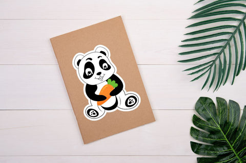 Cute Panda Printable Sticker Bundle SVG Regulrcrative 