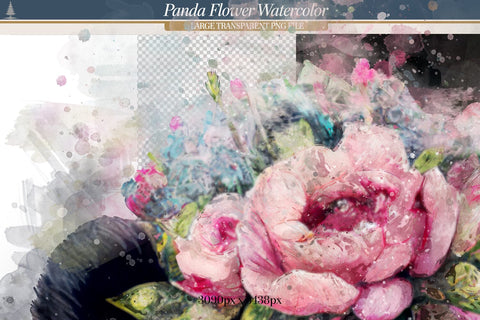 Cute Panda with Wreath of Flowers Sublimation AfterTenDesign 