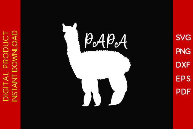Cute Papa Llama Animal Dad SVG PNG PDF Cut File SVG Creativedesigntee 