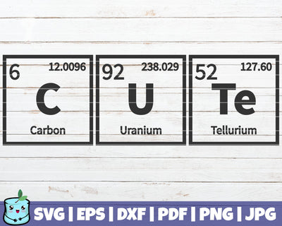 Cute Periodic Table SVG MintyMarshmallows 