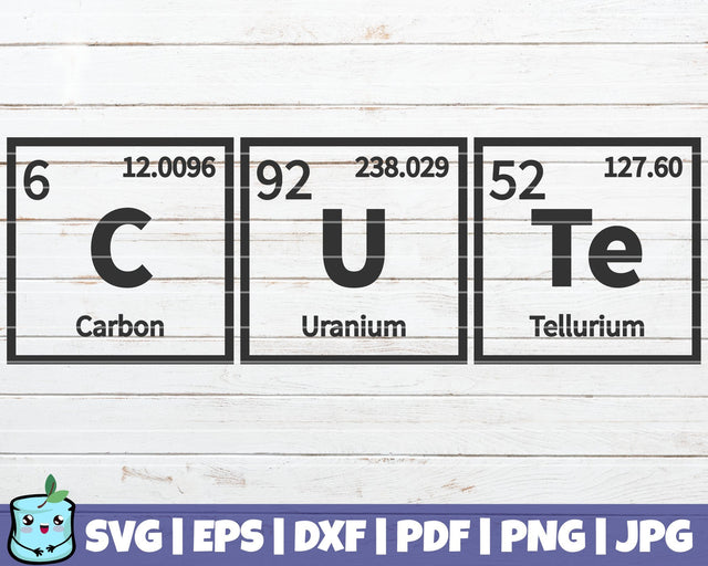 Cute Periodic Table SVG MintyMarshmallows 