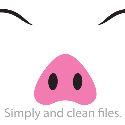 Cute pig face with crown SVG TribaliumArtSF 
