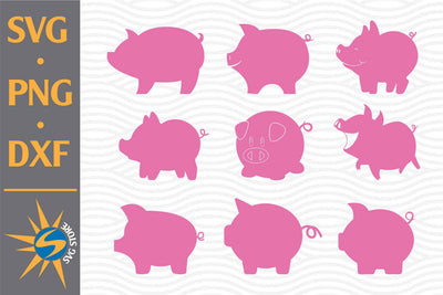 Cute Pig SVG, PNG, DXF Digital Files Include SVG SVGStoreShop 