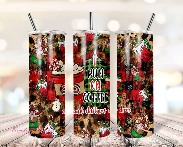 Cute Pink Christmas Tumbler Wrap PNG Santa Cheetah Print Sublimation Designs Downloads - Skinny 20oz Sublimation TrendingDesign 