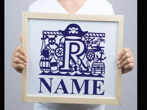 Cute Pirate Alphabets Paper cut SVG Johan Ru designs 