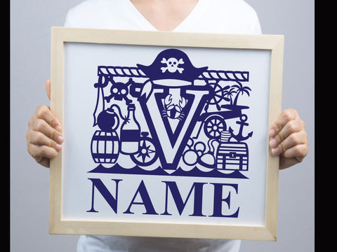 Cute Pirate Alphabets Paper cut SVG Johan Ru designs 