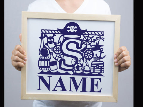 Cute Pirate Alphabets Paper cut SVG Johan Ru designs 