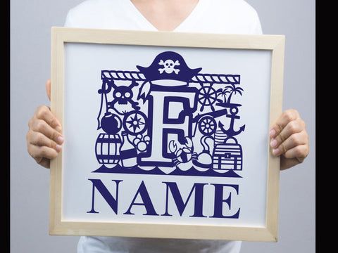 Cute Pirate Birthday Paper cut SVG Johan Ru designs 