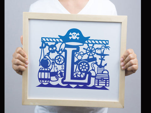 Cute Pirate Birthday Paper cut SVG Johan Ru designs 