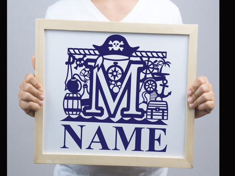 Cute Pirate Birthday Paper cut SVG Johan Ru designs 