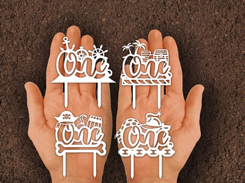 Cute Pirate Cake topper Paper cut SVG Johan Ru designs 