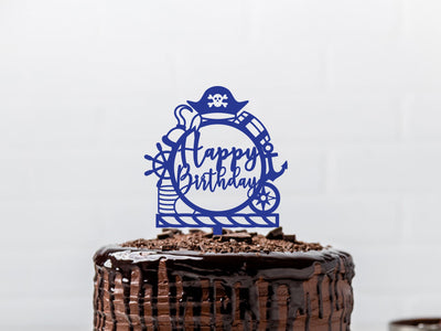 Cute Pirate Cake topper Paper cut SVG Johan Ru designs 