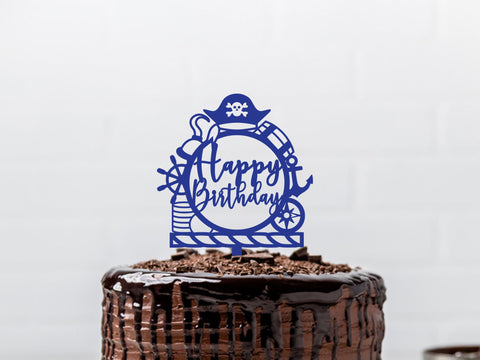 Cute Pirate Cake topper Paper cut SVG Johan Ru designs 