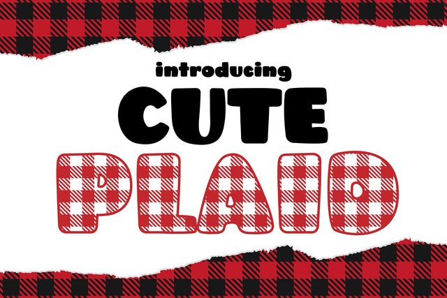 Cute Plaid Font Font Fox7 By Rattana 