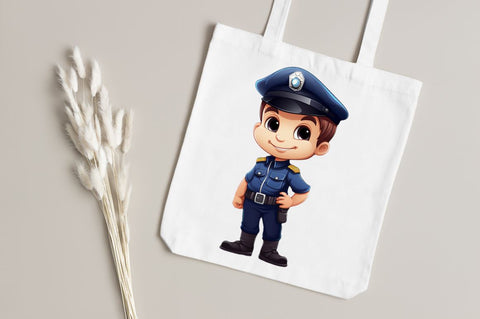 Cute Police Officer Boy Bundle Sublimation Regulrcrative 