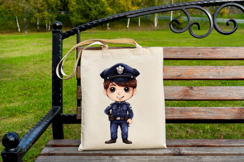 Cute Police Officer Boy Bundle Sublimation Regulrcrative 