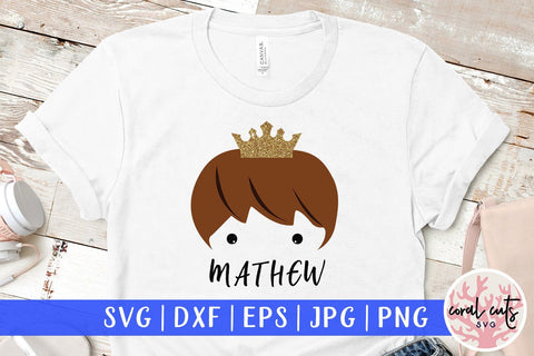 Cute Prince Face – Birthday SVG EPS DXF PNG Cutting Files SVG CoralCutsSVG 