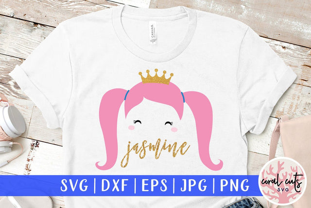 Cute Princess Face – Christmas SVG EPS DXF PNG Cutting Files SVG CoralCutsSVG 