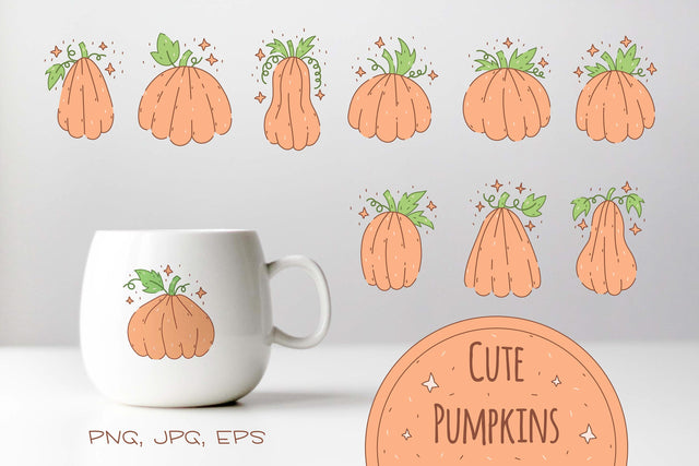 Cute Pumpkins Sublimation Sublimation Rin Green 