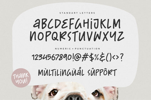 Cute Puppies Handwritten Font Font Letterative 