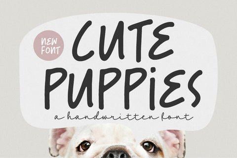 Cute Puppies Handwritten Font Font Letterative 
