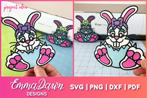 Cute Rabbit SVG, Easter Bunny SVG SVG Emma Dawn Designs 